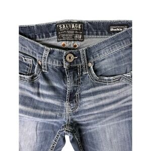 Buckle Mens Salvage Mayhem Jeans Medium Wash Regular Fit Straight Leg 32L